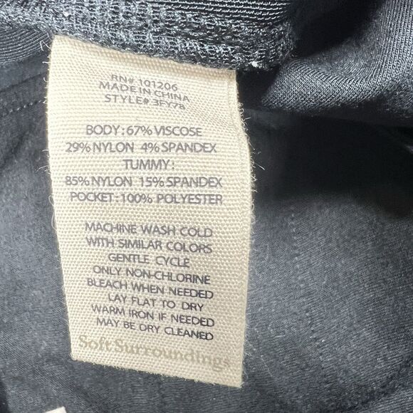 Soft Surroundings Black Pull-On Slim Fit Comfort Stretch Ankle Pants Women’s PXS - Picture 11 of 12